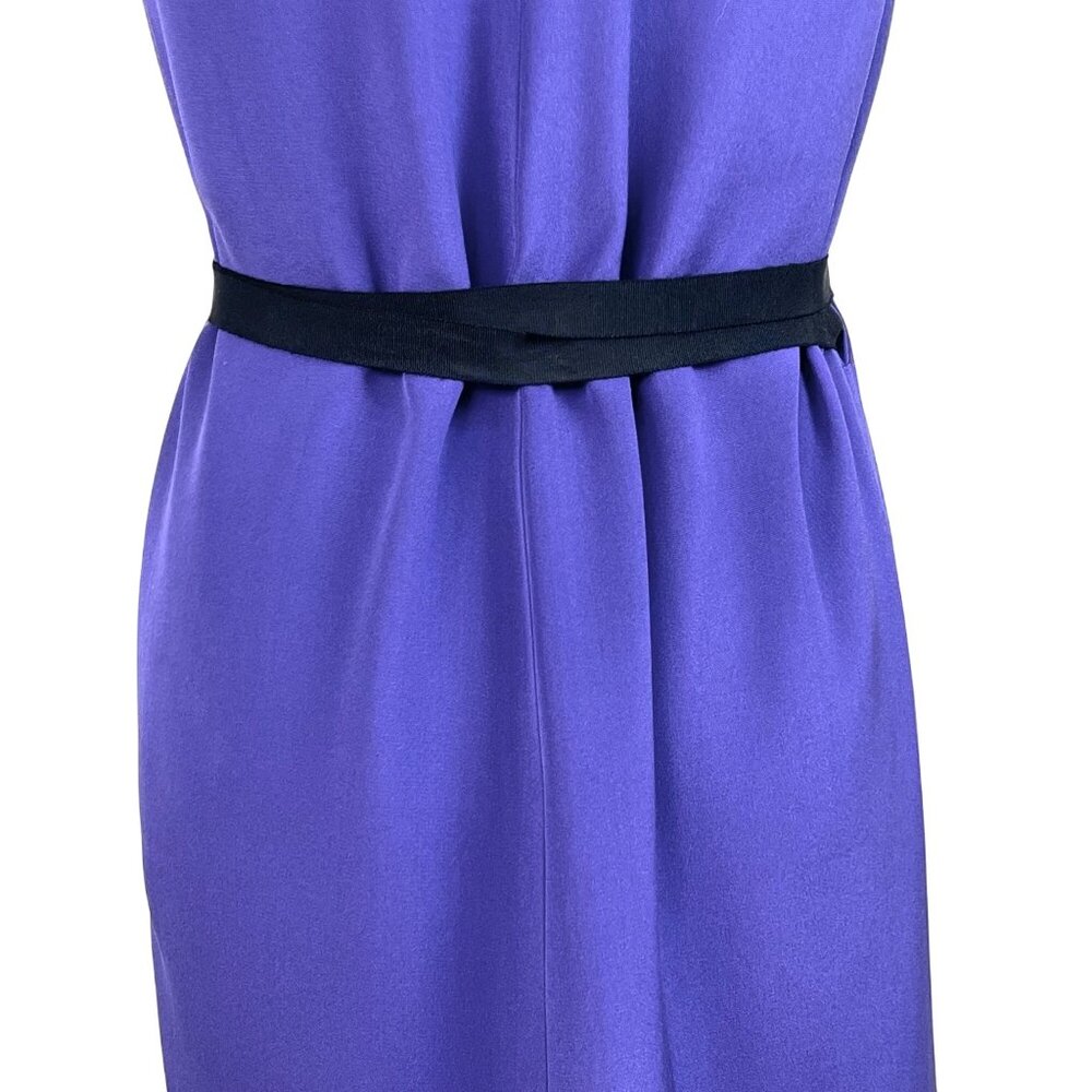 Alexander Wang 100% Silk Wrap Mini Cocktail Dress 2 Purple Petal Belt Tie Luxury - Picture 10 of 12